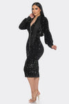 Starlit Sequin Midi Dress