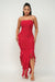 Carmen Slit Tube Maxi Dress