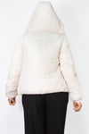 Insulated Zip-up Faux Fur Hooded Jacket - KIOKO