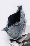 Cause A Scene 3-in-1 Washed Denim Crossbody Handbag - KIOKO