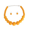 Citrus Pop Street Style Pearl Necklace Set