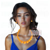 Citrus Pop Street Style Pearl Necklace Set