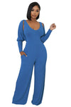 Confidence That Drips Jumpsuit Set KIOKO Clothing Company Blue Front