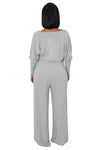 Confidence That Drips Jumpsuit Set KIOKO Clothing Company Gray Back