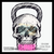 Skull Kettlebell Clipart Digital File - KIOKO