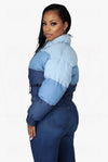 Denim Reverie Puffer Jacket - KIOKO