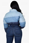 Denim Reverie Puffer Jacket - KIOKO