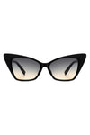 Diva Noir Square Cat Eye Sunglasses Kioko Clothing Company Black