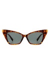 Diva Noir Square Cat Eye Sunglasses Kioko Clothing Company Brown