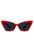 Diva Noir Square Cat Eye Sunglasses Kioko Clothing Company Red