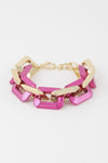 Don't Clock Me Two Toned Link Chain Bracelet - KIOKO