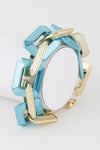 Don't Clock Me Two Toned Link Chain Bracelet - KIOKO