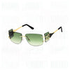 Emerald Luxe Rimless Temple Sunglasses