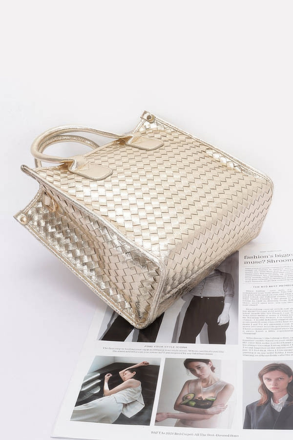Everybody Noticed That Metallic Tote Bag - KIOKO