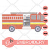 Fire Truck Embroidery File - KIOKO