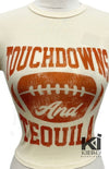 Touchdowns & Tequila Graphic Crop Tee - KIOKO