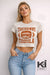 Touchdowns & Tequila Graphic Crop Tee - KIOKO