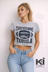 Touchdowns & Tequila Graphic Crop Tee - KIOKO