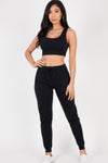 Goal Getter French Terry Jogger Set Kioko Clothing Company BLACK