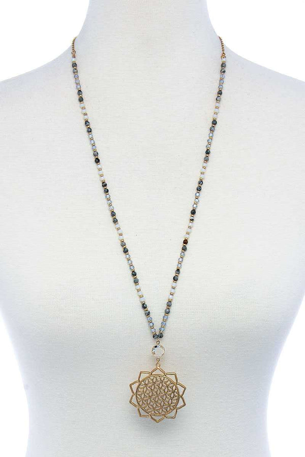High Frequency Sun Flower Beaded Necklace - KIOKO