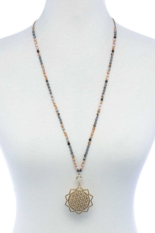 High Frequency Sun Flower Beaded Necklace - KIOKO