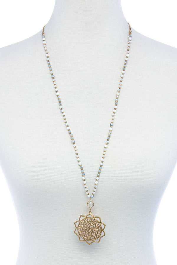 High Frequency Sun Flower Beaded Necklace - KIOKO