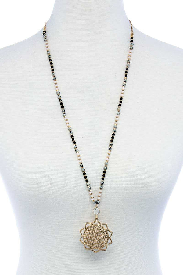 High Frequency Sun Flower Beaded Necklace - KIOKO