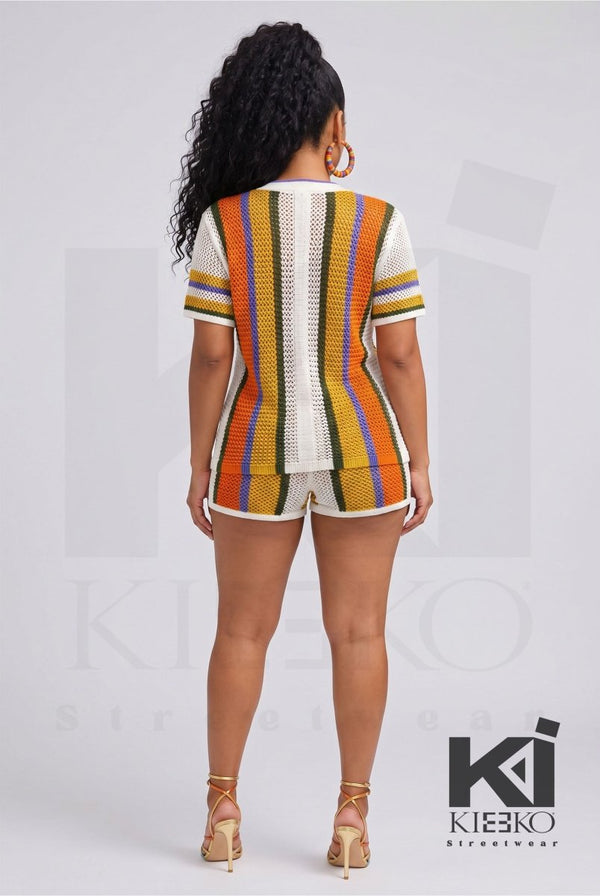 Hot Girl Hue Crochet Shorts Set - KIOKO