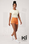 Hug Me Tight Runched Bodycon Crop Top - KIOKO