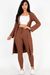 Hustle And Flow Cardigan Leggings SetKioko Clothing CompanyBROWN1