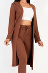 Hustle And Flow Cardigan Leggings SetKioko Clothing Company BROWN3