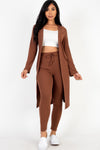 Hustle And Flow Cardigan Leggings SetKioko Clothing Company BROWN