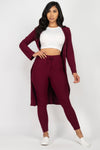 Hustle And Flow Cardigan Leggings SetKioko Clothing Company BURGUNDY