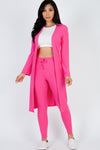 Hustle And Flow Cardigan Leggings SetKioko Clothing Company PINK