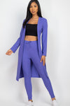 Hustle And Flow Cardigan Leggings SetKioko Clothing Company PURPLE