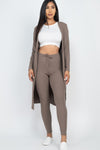 Hustle And Flow Cardigan Leggings SetKioko Clothing CompanyTAUPE