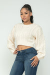 City Pulse Cable Pullover Top