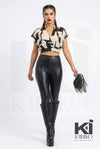 Kiss The Dagger Abstract Crop Top - KIOKO