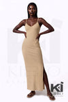 Look But Don't Side Slit Maxi Dress - KIOKO