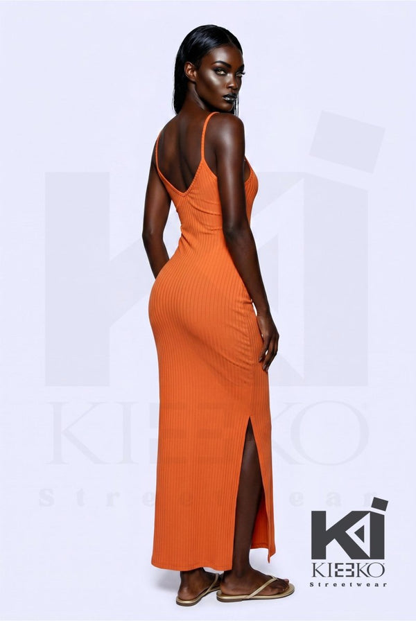 Look But Don't Side Slit Maxi Dress - KIOKO