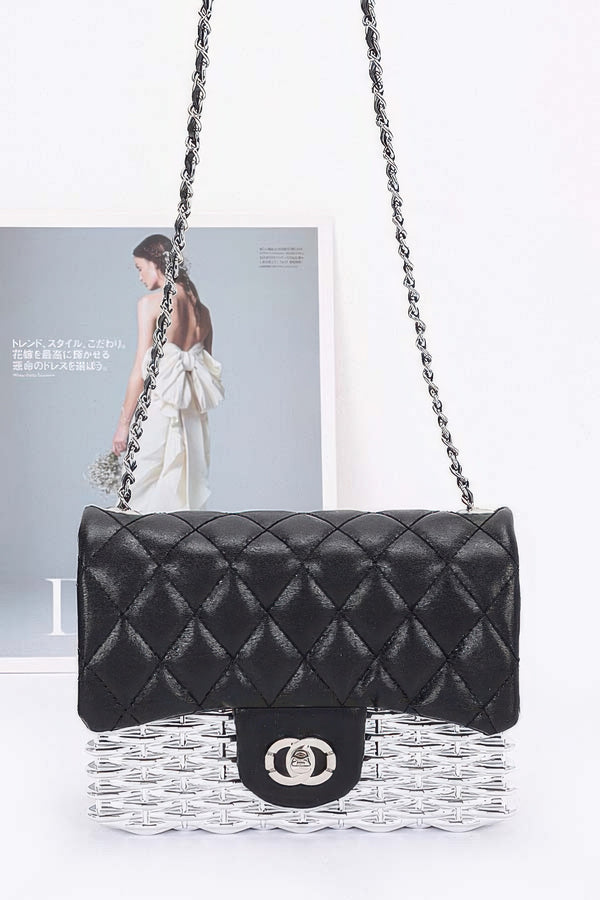 Main Character Only Metallic Leather Flap Bag - KIOKO