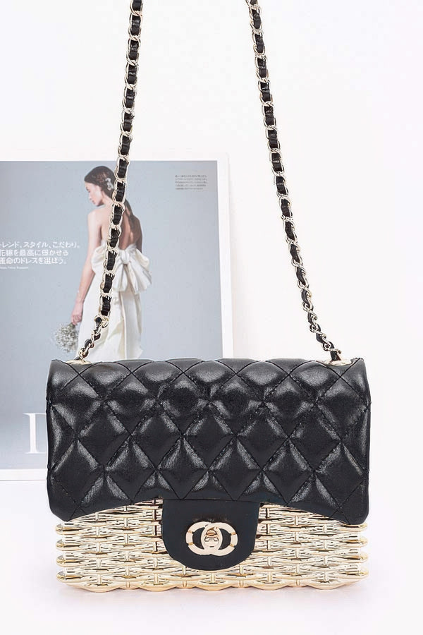 Main Character Only Metallic Leather Flap Bag - KIOKO