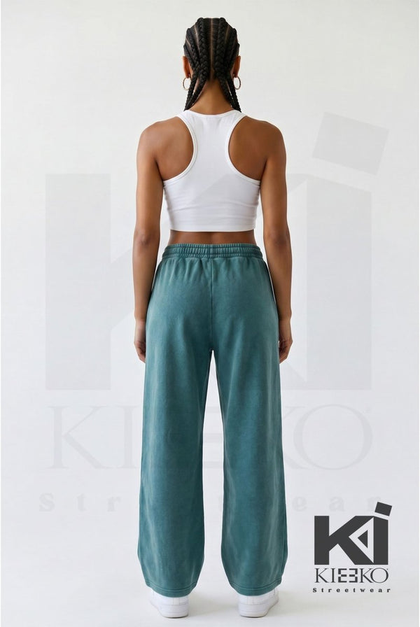 Mauved Up Acid Wash French Terry Joggers - KIOKO