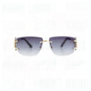 Midnight Luxe Rimless Temple Sunglasses