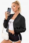 Nightfall Satin Bomber Jacket - KIOKO