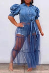 Drip Denim Dress