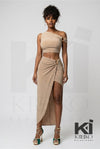 Poppin In Prague Crop Top & Maxi Skirt Set - KIOKO