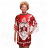 Red & White Delta Luxe Sequin Jersey TShirt