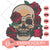 Skull Roses Embroidery File - KIOKO