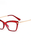 RedSolange Square-Cat Glasses Frames Kioko Clothing Company RED